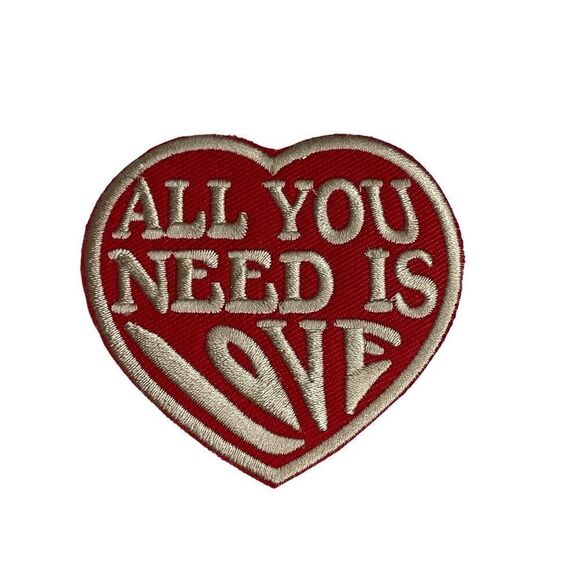 All You Need Is Love Heart Embroidered Patch - Picture 1 of 4